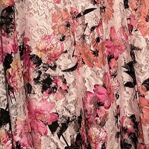 Pink Floral plus size Dress